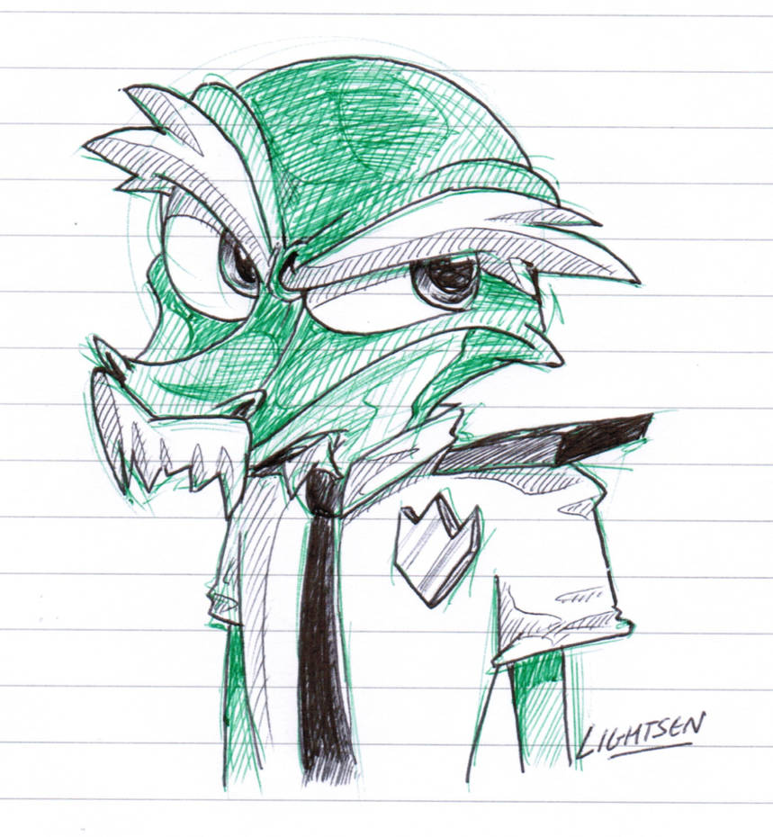 Lizard Cops - Chief - Biro art by naysu on DeviantArt