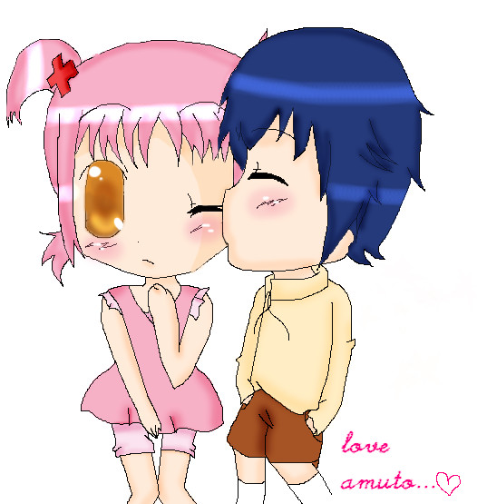 Young ikuto and amu-sweet kiss