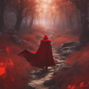 DreamUp Creation red cape wizard