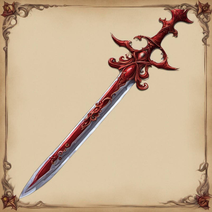 Red Spring Sword DreamUp Creation red sword of blood by Porfyrios-Finix on DeviantArt