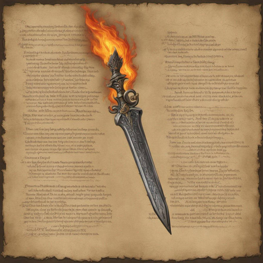 DreamUp Creation Fire Dagger Book by Porfyrios-Finix on DeviantArt