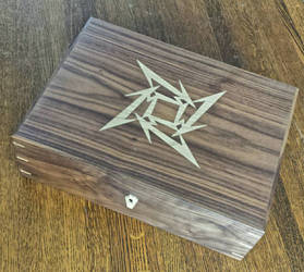 Wooden chest- Metallica logo inlay