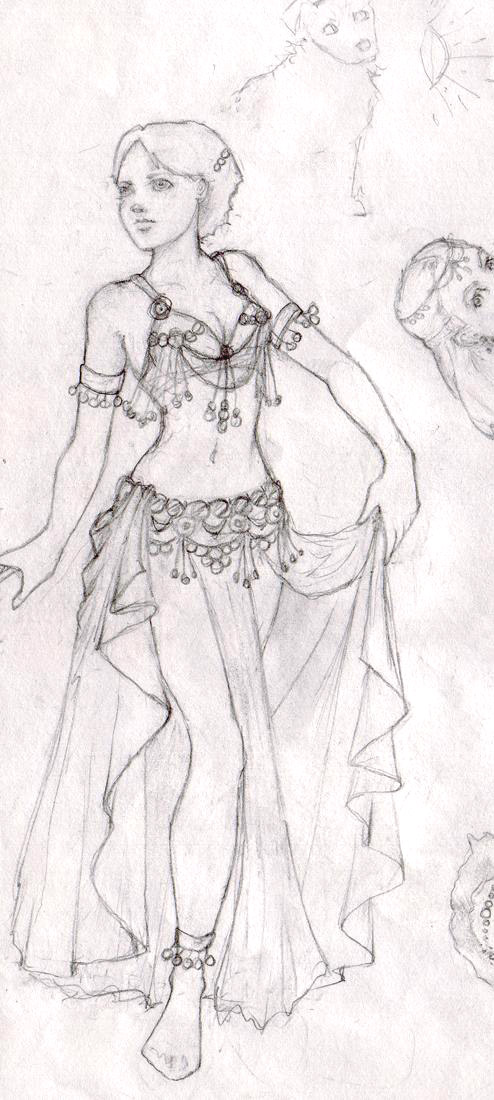 Belly dancing costume 3