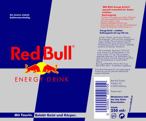 Red Bull texture for 3d model