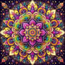 Vibrant spring mandala celebrating the Indian Holi