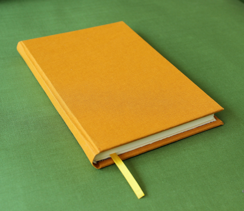 Handmade Bound Journal in Orange