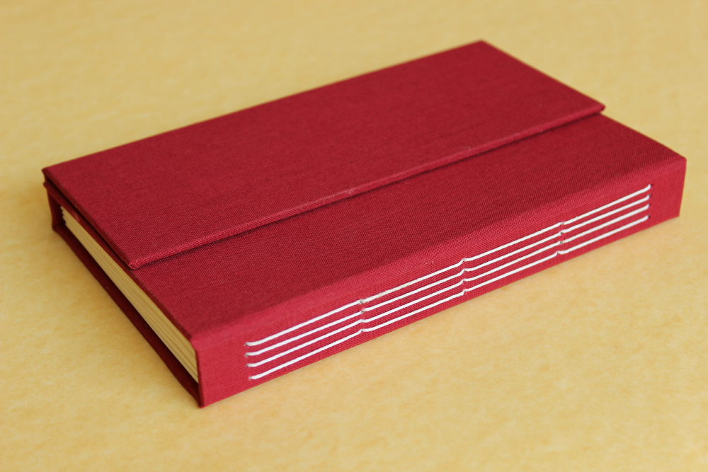 Red Pocket Journal Crimson Whirls I