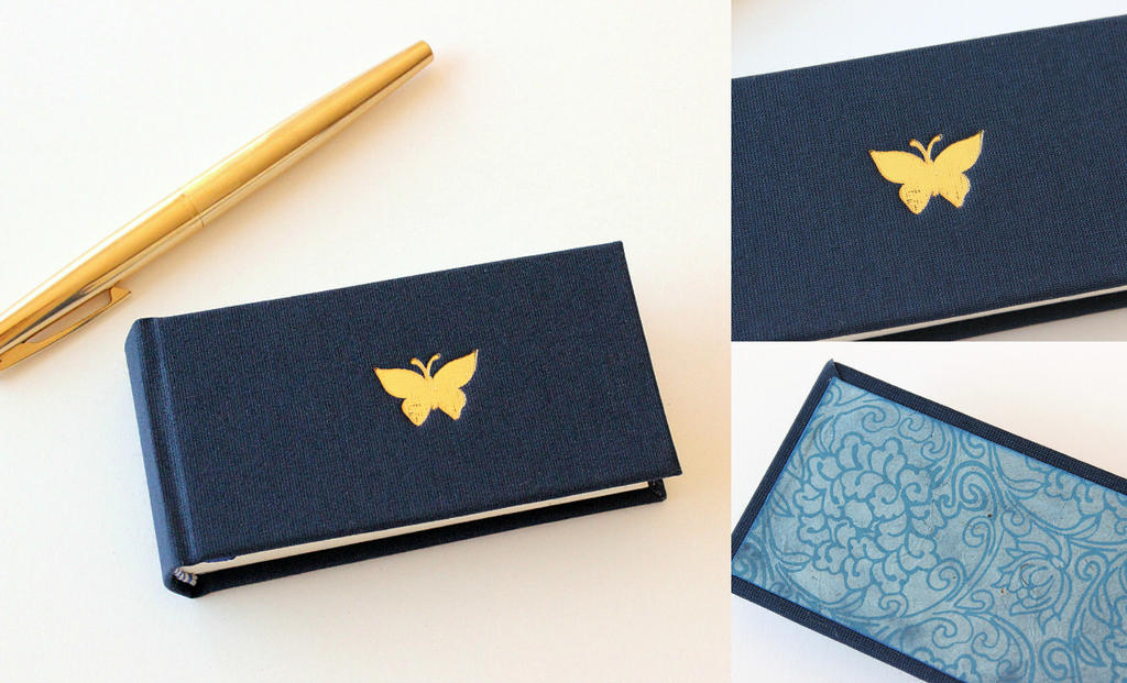 Mini Journal in Blue with Butterfly
