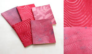 Set of 5 Notebooks - Red and Pink