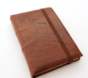 Leather journal - Brown with Cat