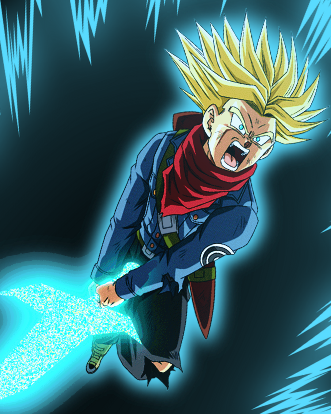 Josh the Faithless on X: One of the dopest images of Future Trunks Those  SSJ spikes with the ponytail in the back, the face, the armor   / X