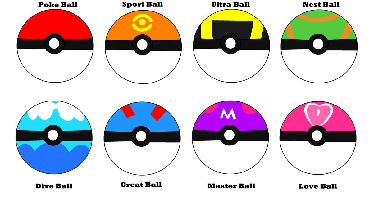 All Ball Pokemon and Rainbow by jayamurat on DeviantArt