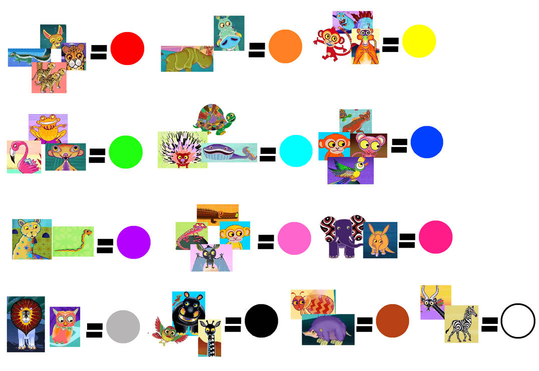Tale Color Chart Tinga Tinga Tales color code by jayamurat on DeviantArt