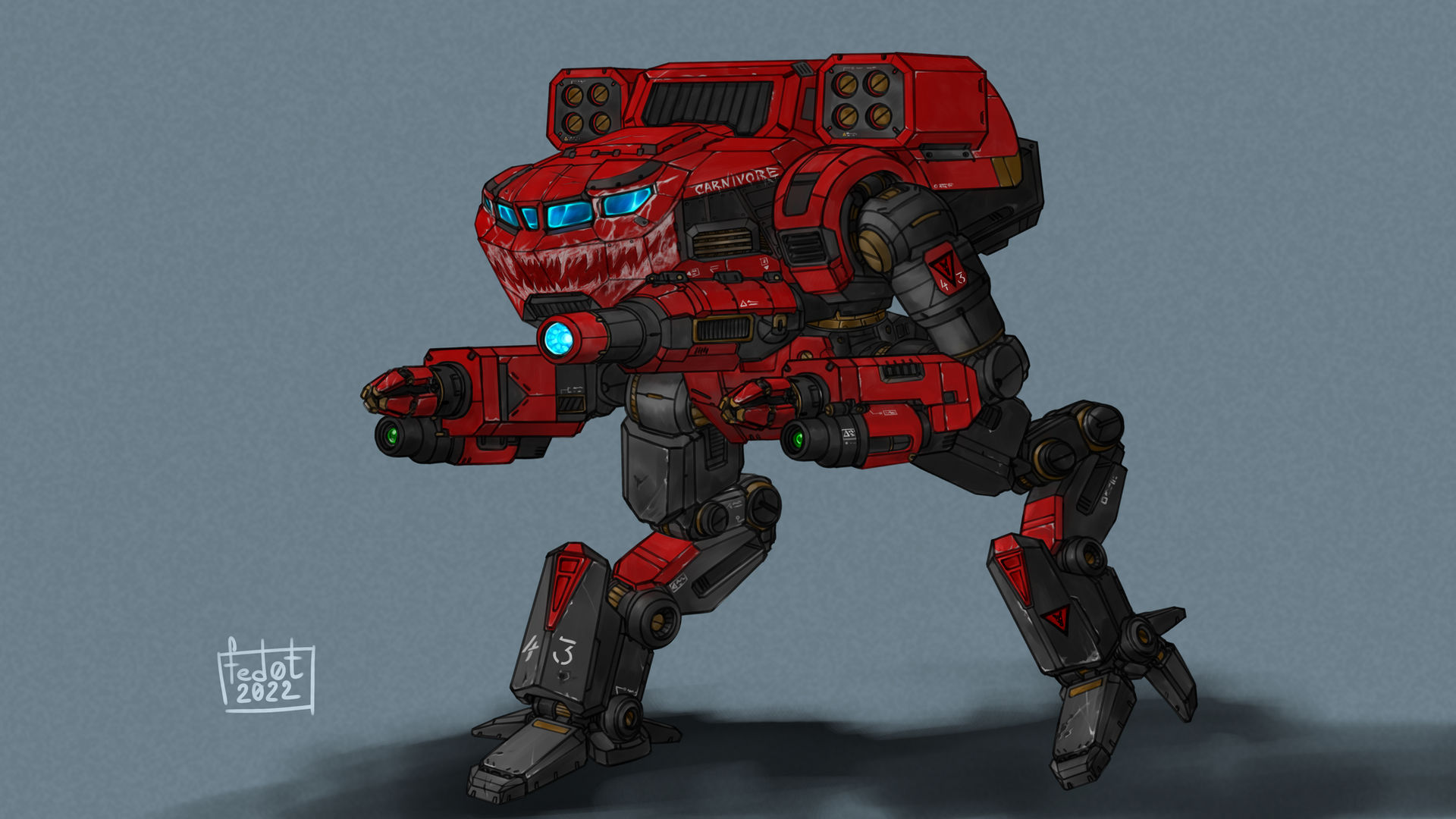 Arctic Fox Battletech fanart commission by fed0t on DeviantArt