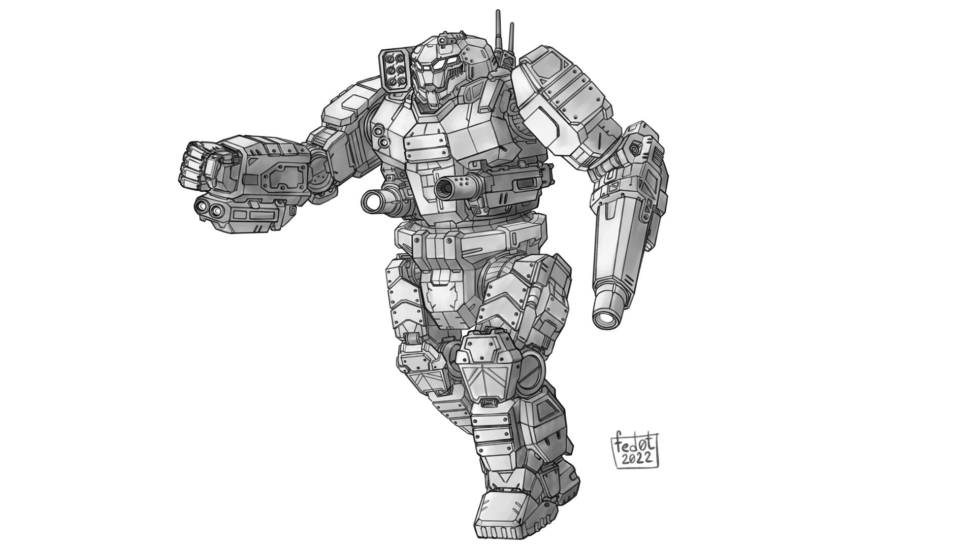 Battletech Banshee Banshee Battletech fanart commission bw by fed0t on DeviantArt