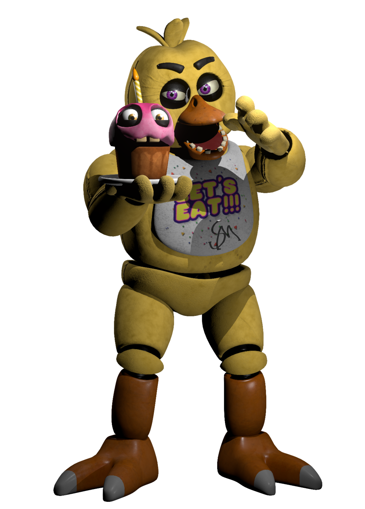 Withered Chica - Download Free 3D model by animator12 (@animator12