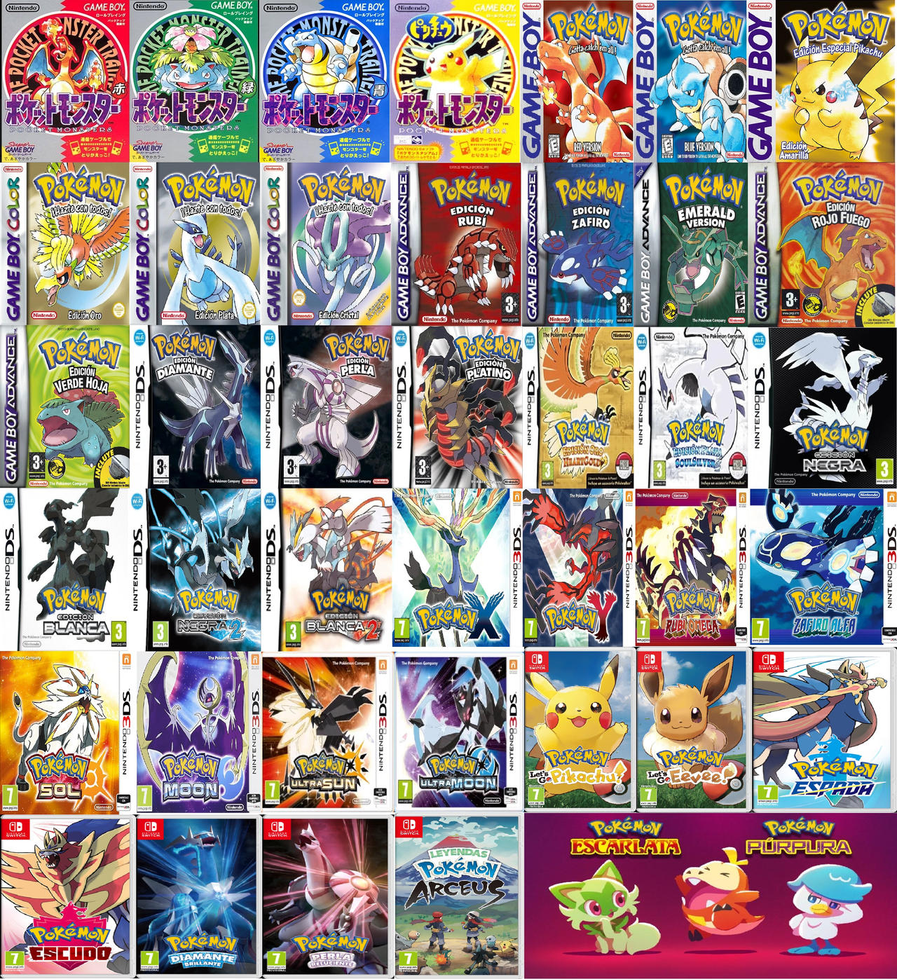 Todos Los Juegos de Pokemon by Juan117perez on DeviantArt