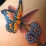 butterfly forget me not necklace tattoo