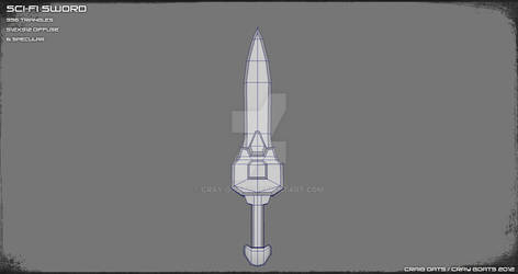 Sci Fi Sword Wireframe