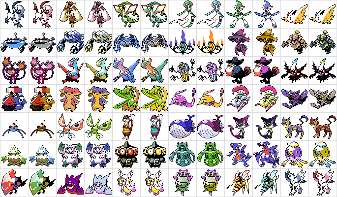 Gen2-ified PokeSprites Evolved