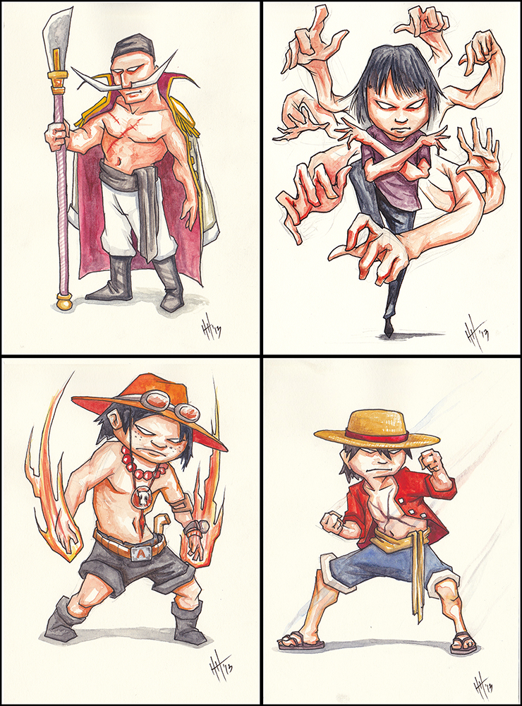 onePiece watercolors