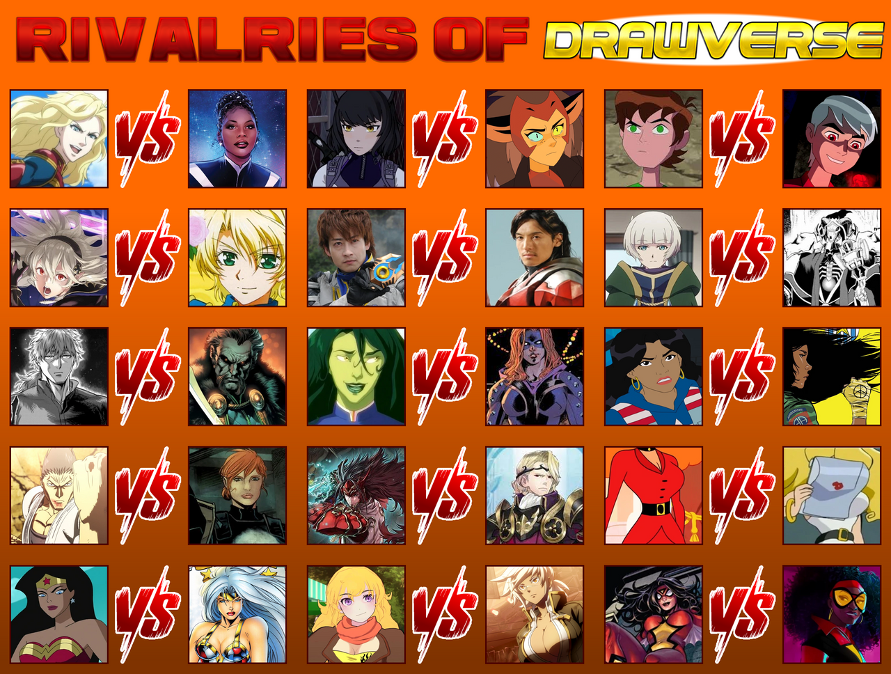 Rivalries of DrawVerse P1 by Drawbot908 on DeviantArt