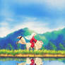 Inuyasha out for a walk