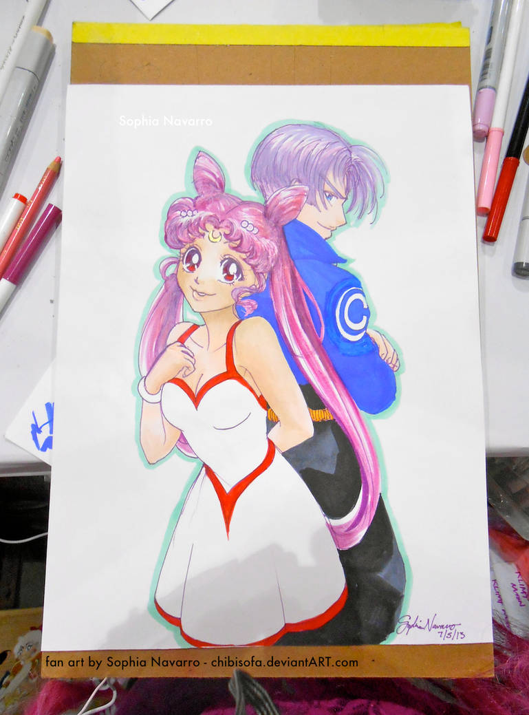 Trunks And Rini Chibiusa and Trunks AX Commission by ChibiSofa on DeviantArt