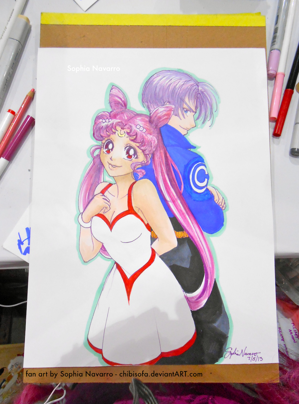 Chibiusa and Trunks AX Commission