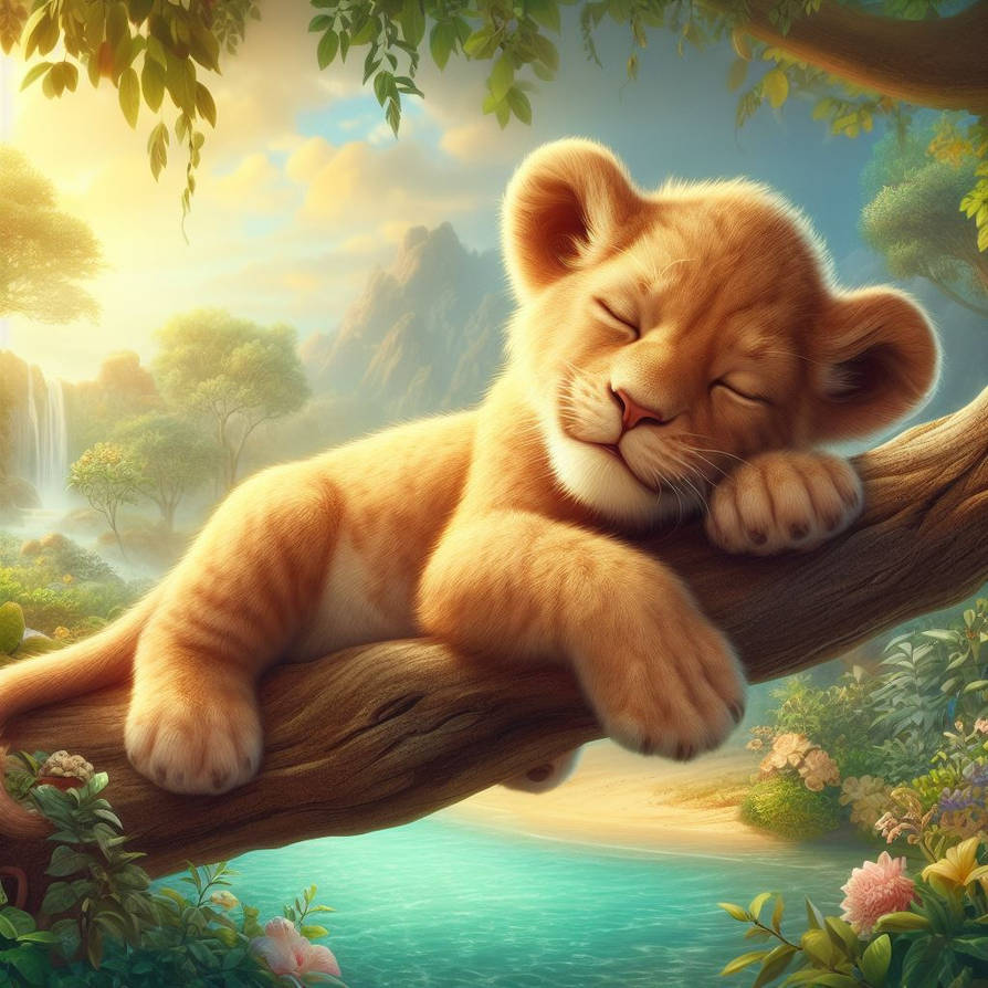 Simba's Nap 3 by innovatodev on DeviantArt