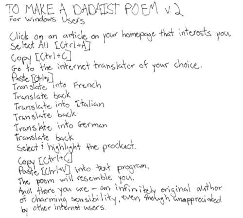 How to Make a Dadaist Poem v.2
