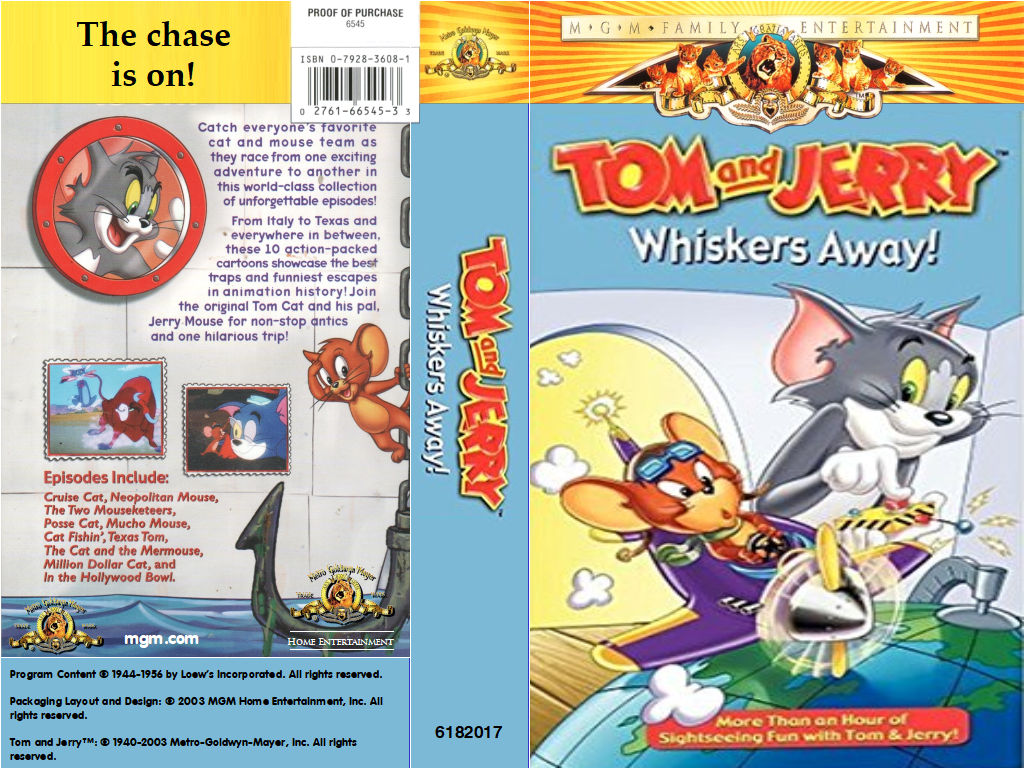 Tom and Jerry - Whiskers Away VHS Cover (MGM ver.)