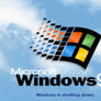 Windows 98 shutdown screen with 95 logo style