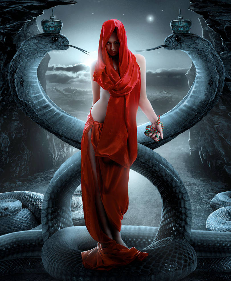 Girl with a snake by sasha-fantom