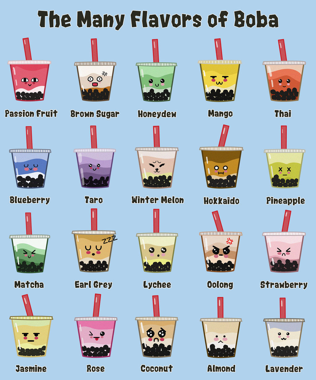 Random Boba The Many Flavors of Boba by JasmineCone on DeviantArt