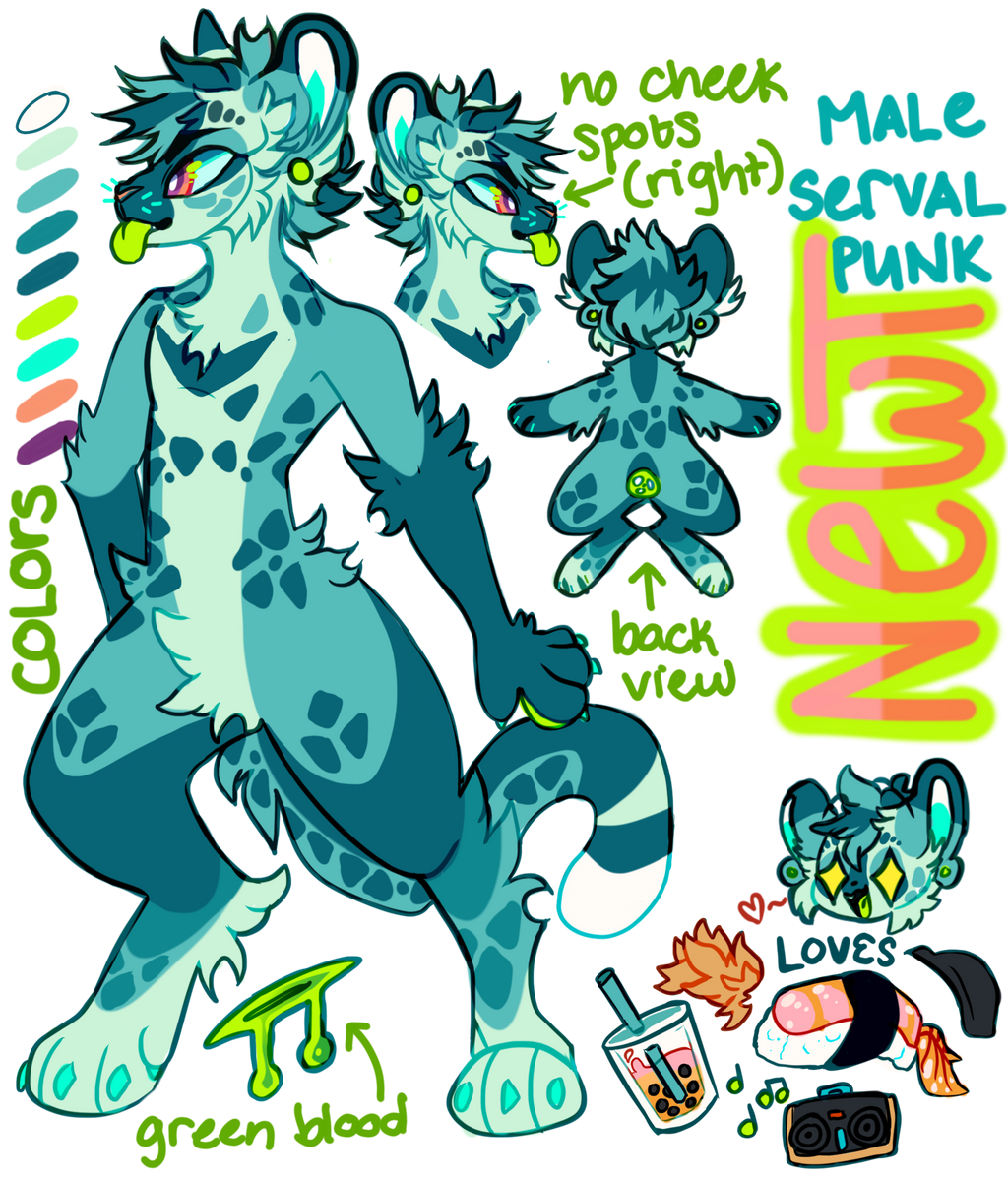 Fursona Ref NEWT by toy serval on DeviantArt Fursona Ref NEWT by toy serval on DeviantArt