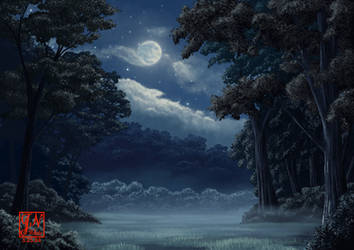 Moon Lit Forest