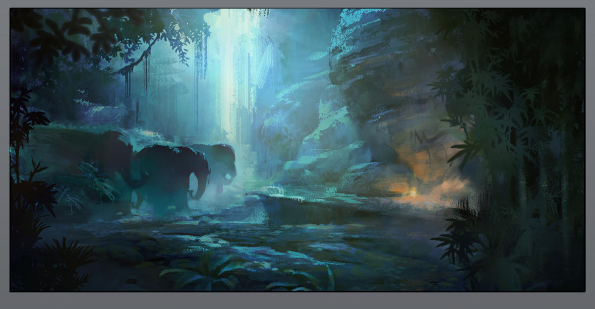 Elephants by NathanFowkesArt on DeviantArt