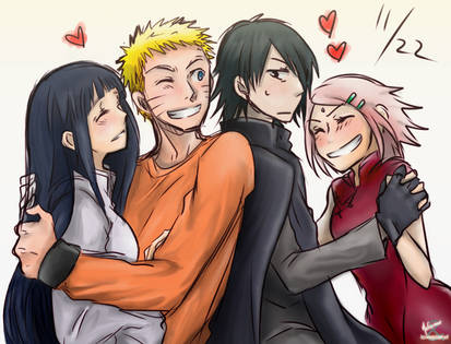 NaruHina and SasuSaku by loveplanxt