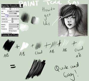 PT Sai Brush Settings + Hair Tut or whatever