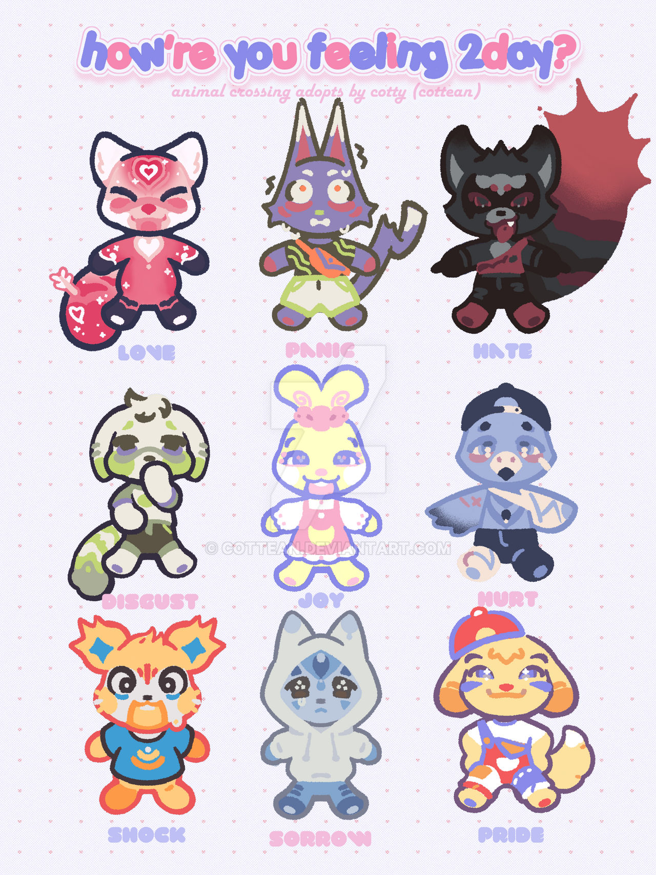 Animal Crossing Personalities Gacha [price cut!] by Cottean on DeviantArt