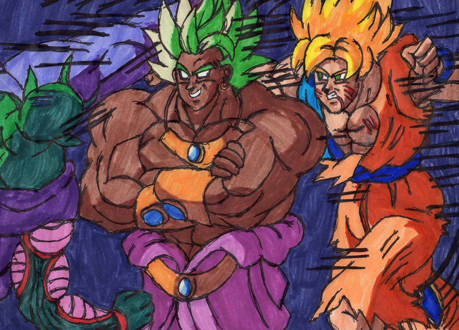 Broly Rage Fight Broly Fighting by ChahlesXavier on DeviantArt