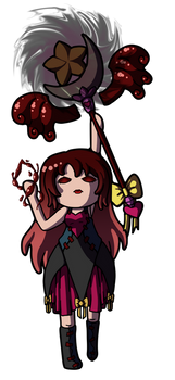 Chibi dark magical girl Akane