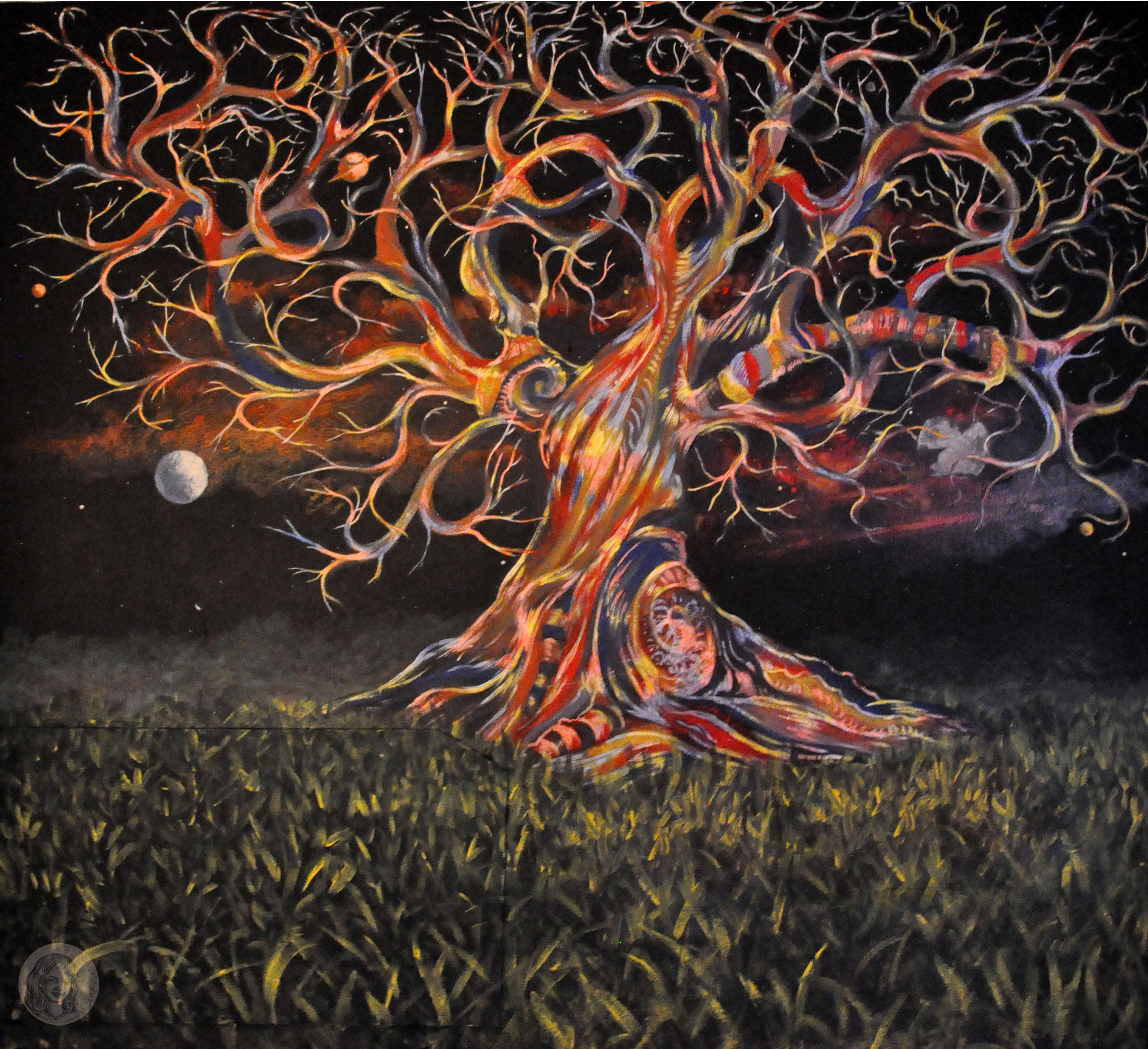Trippy Tree Drawings The Magic Tree | Moonlit Dreamscape With