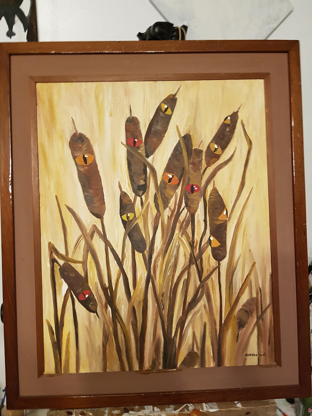 Cattails Have Eyes by StrangeGardenArt on DeviantArt