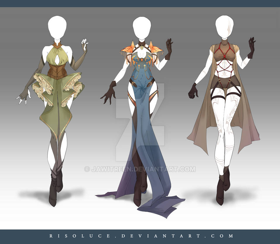 (CLOSED) Adoptable Outfit Auction 171-173 by JawitReen on DeviantArt