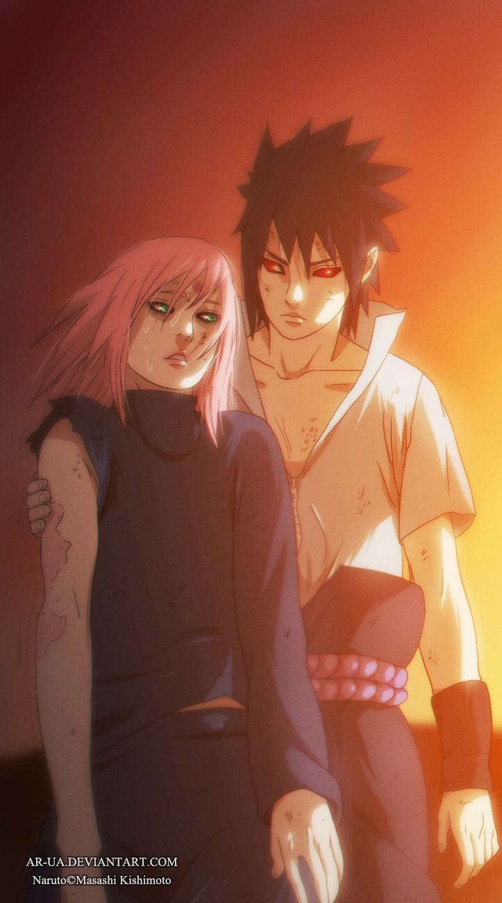 Naruto and Sakura vs Sasuke by BeeWinter55 on DeviantArt