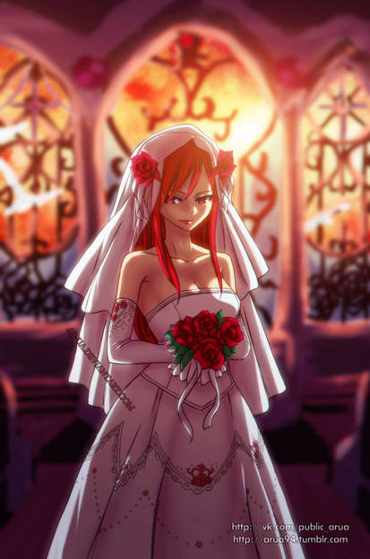 fairy tail erza wedding dress And finally we got wedding!Jellal to match perfectly with wedding!Erza! I know we will get Jerza!wedding in the manga one day! I JUST KNOW! #Jerza = #Jellal #Erza #FairyTail