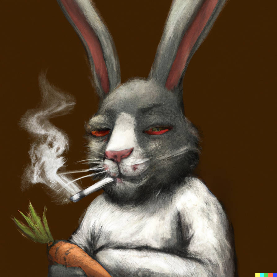 rabbit smoking a carrot by JeffersonSpyplane on DeviantArt