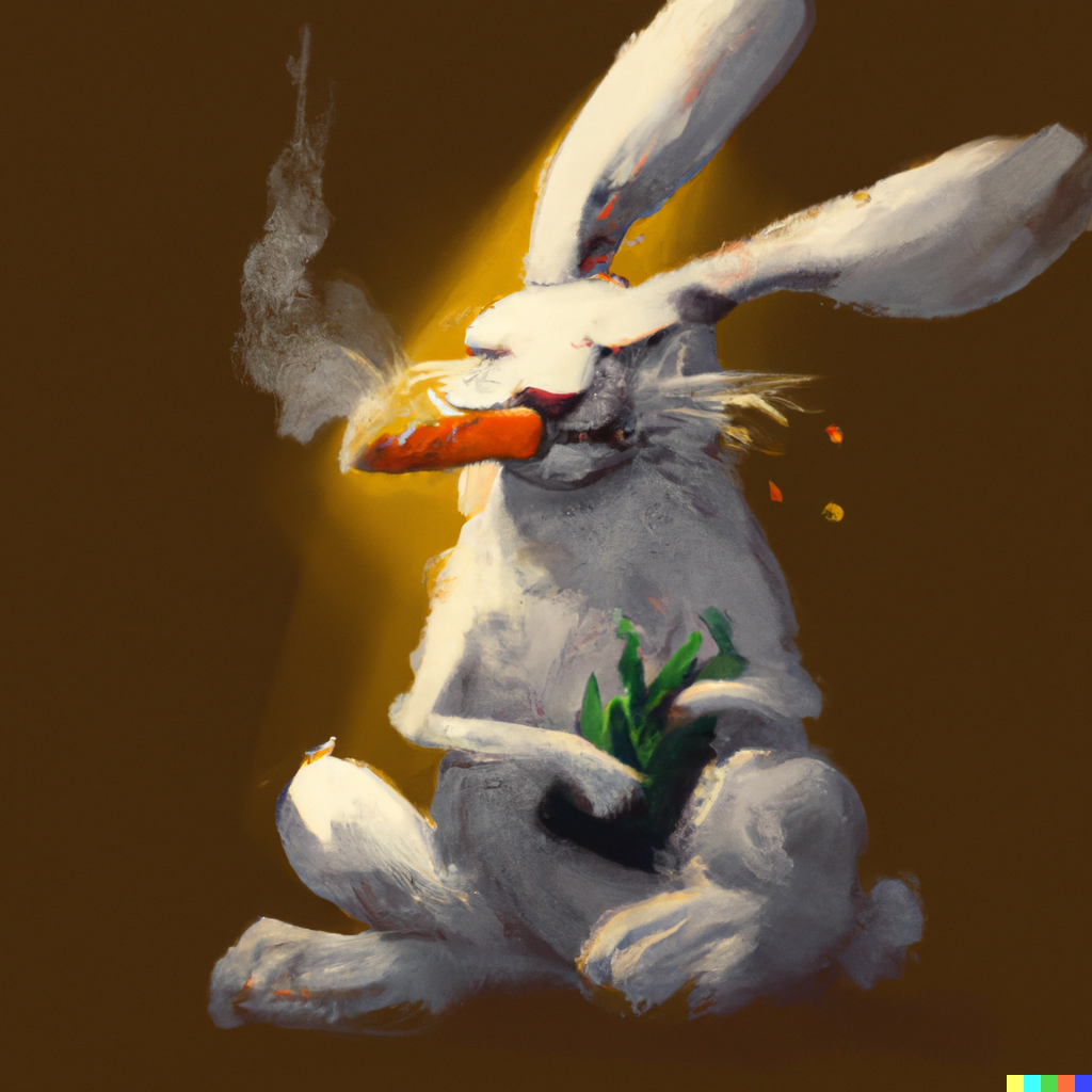 rabbit smoking a carrot by JeffersonSpyplane on DeviantArt